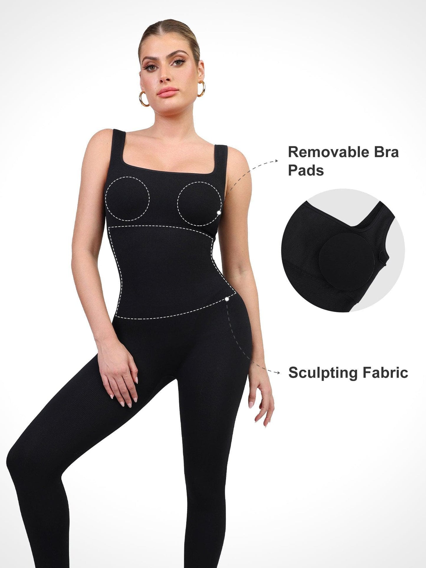 The Shapewear Coverall Sport Seamless Square Neck