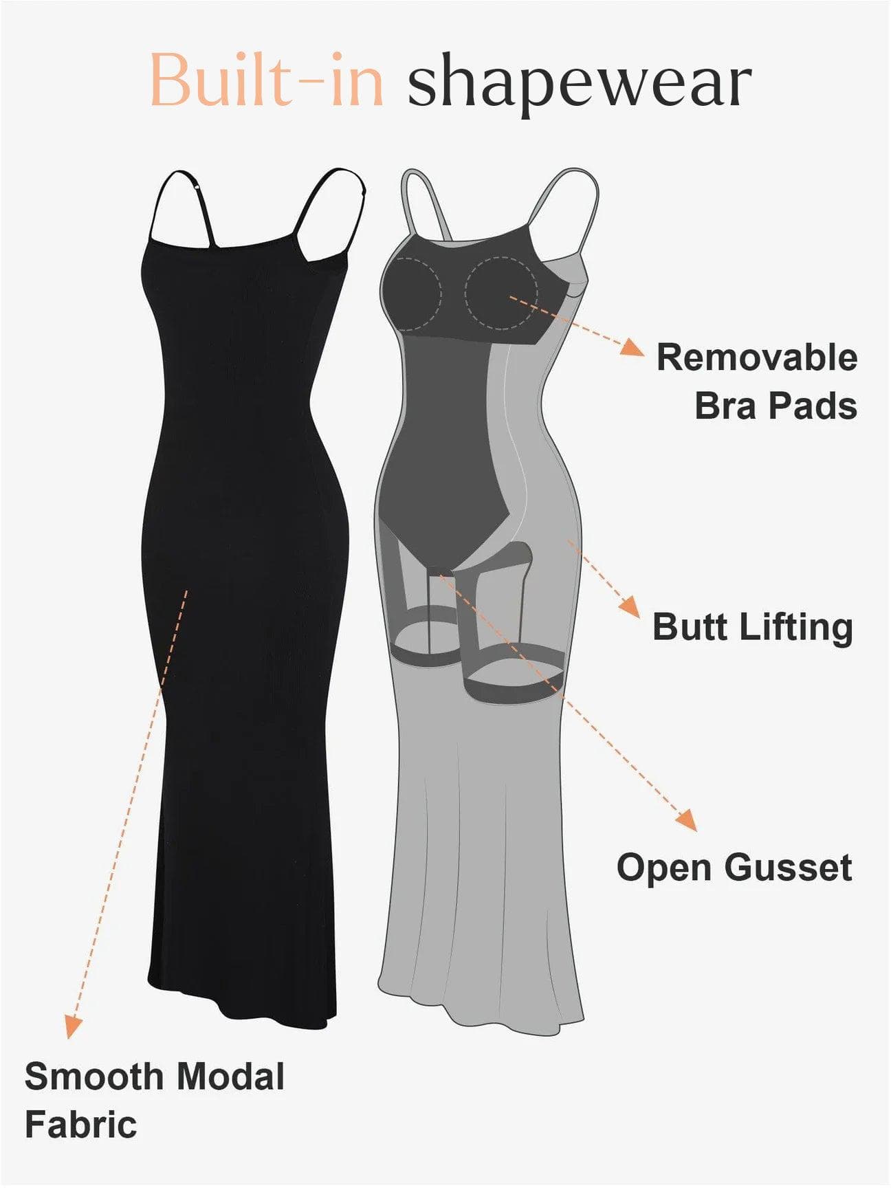 Shapewear Modal Dress Sheer Mesh Cover-Up Set