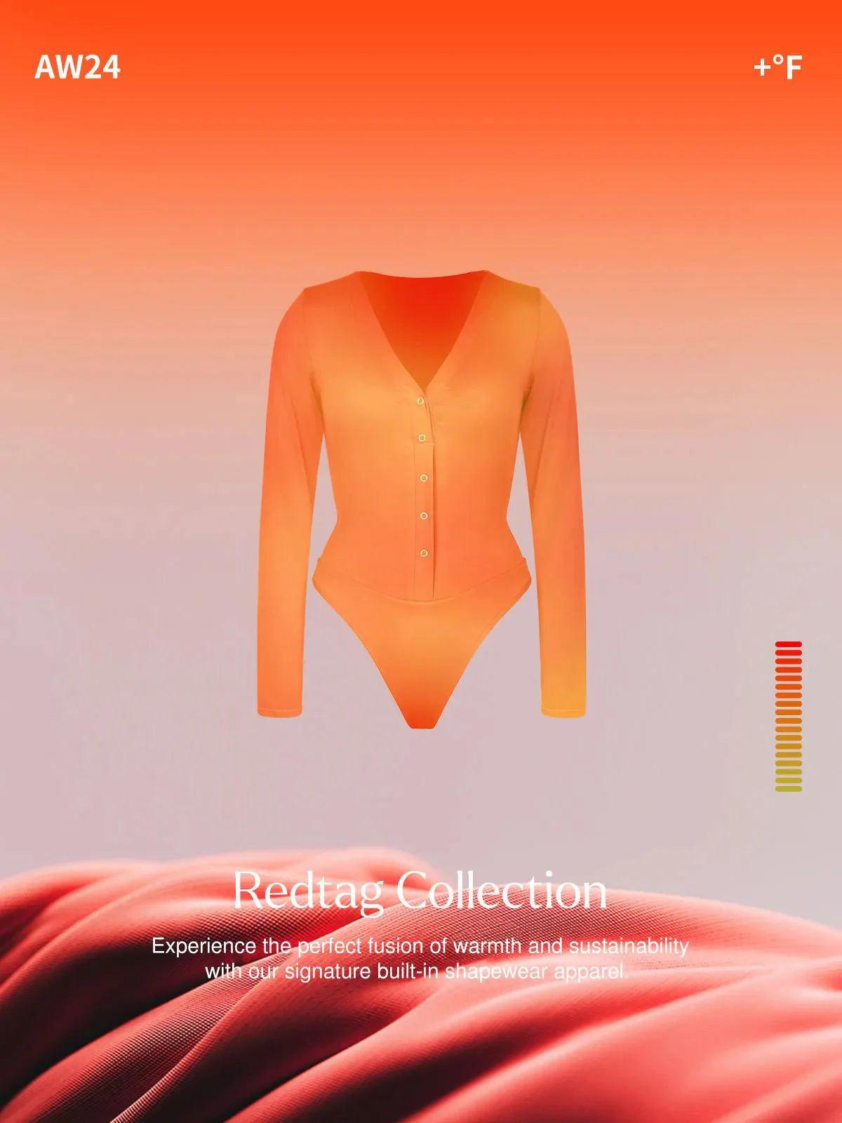 Redtag Thermal Shapewear Long Sleeve Tummy Control Bodysuit For Insiders
