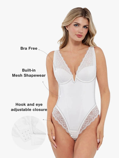 Day To Night Set Tummy Control Bodysuit Built-in Shapewear Pants