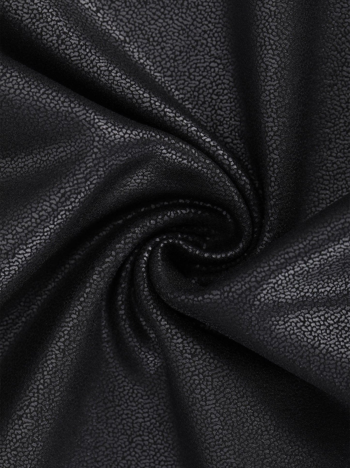 Shapewear Mock Neck Leather Sculpting Bodysuit Skirt Set