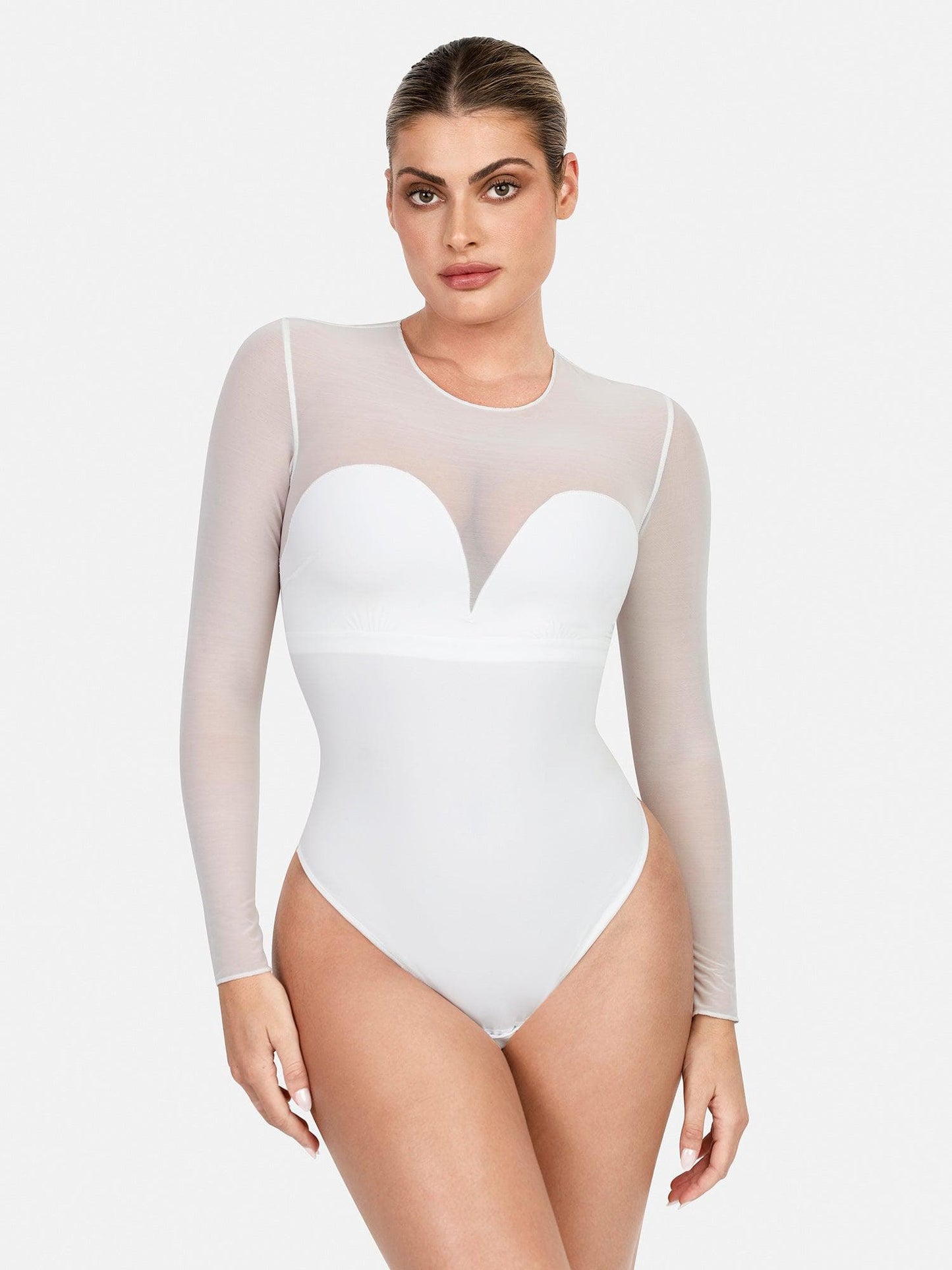 Built-In Shapewear Thong Bodysuits Or Split Midi Skirt