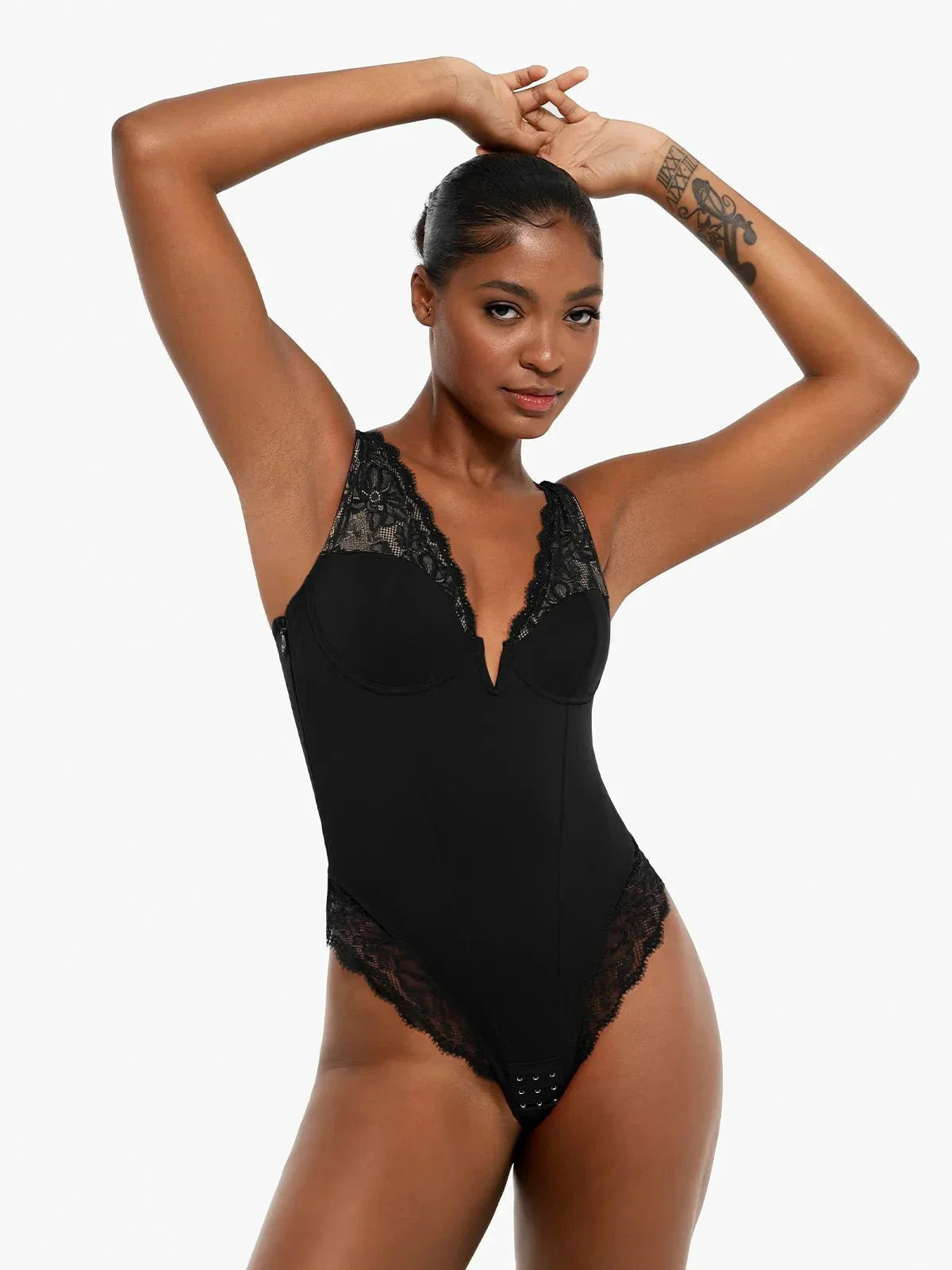 Day To Night Set Tummy Control Bodysuit Built-in Shapewear Pants