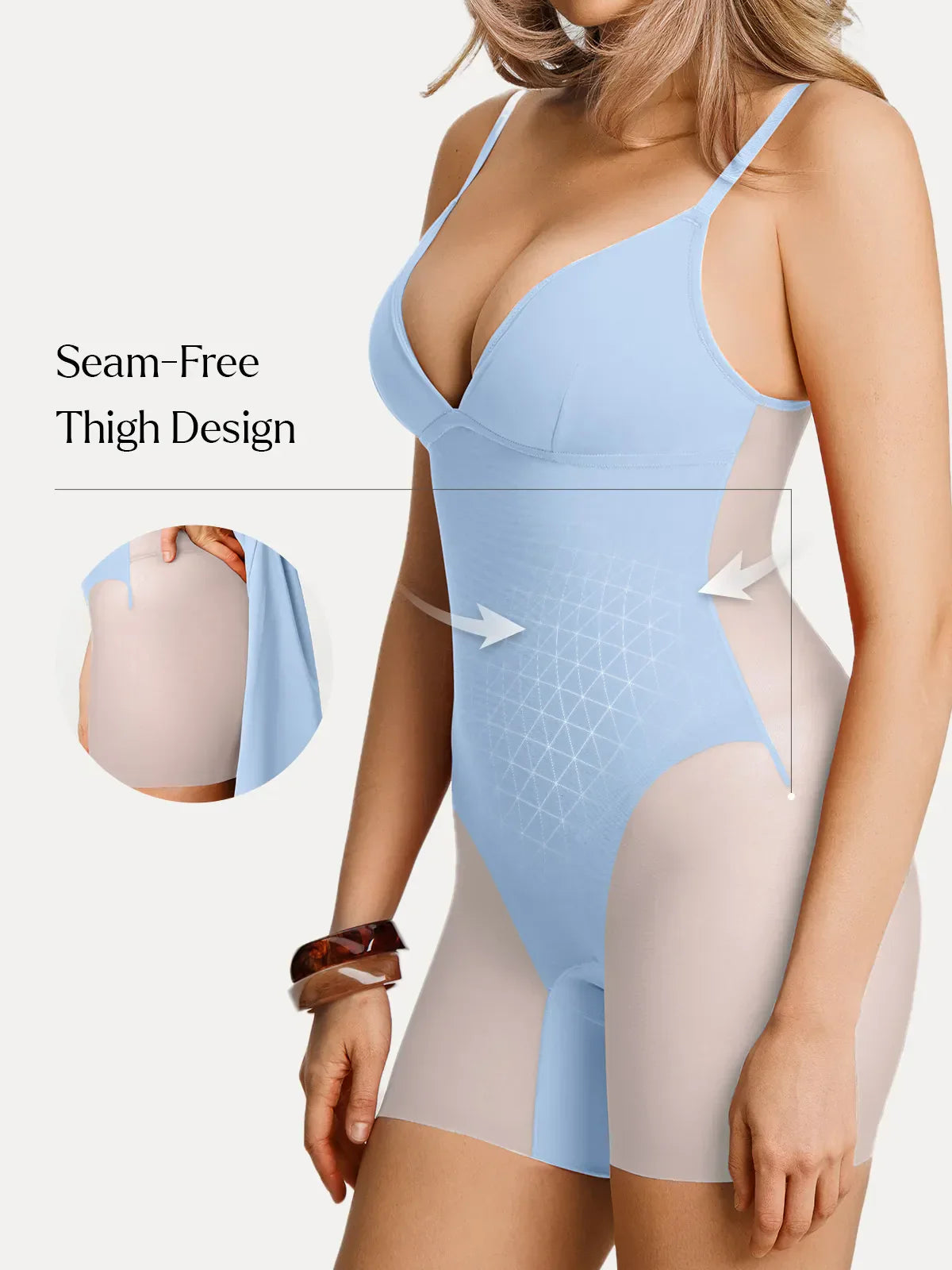 Deep V Zip Front Two-Piece Sculpting Mini Dress