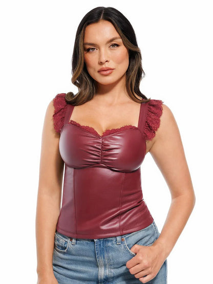 Lace Trim Sculpting Camisole Top