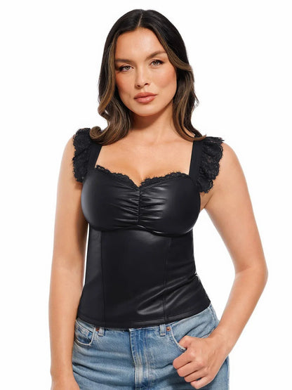 Lace Trim Sculpting Camisole Top