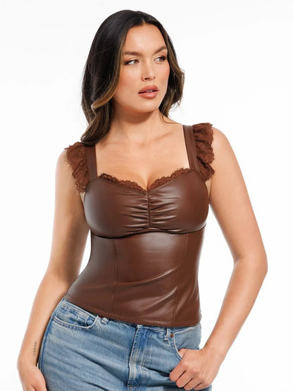 Lace Trim Sculpting Camisole Top