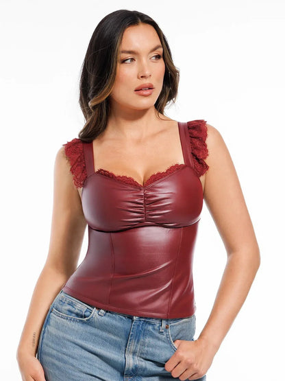 Lace Trim Sculpting Camisole Top