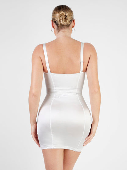 Shapewear Scuplting Satin Bustier Mini Dress For Insiders