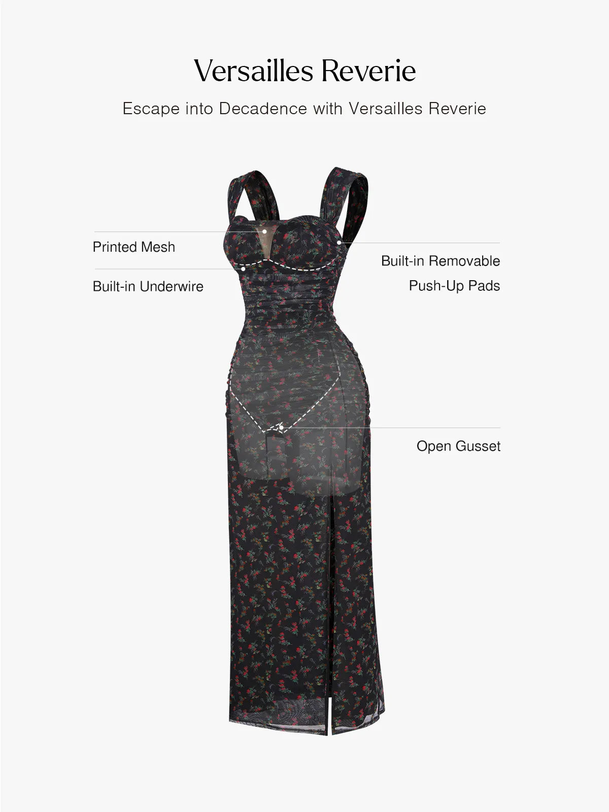 Off-The-Shoulder Sculpting Floral Print Maxi Dress