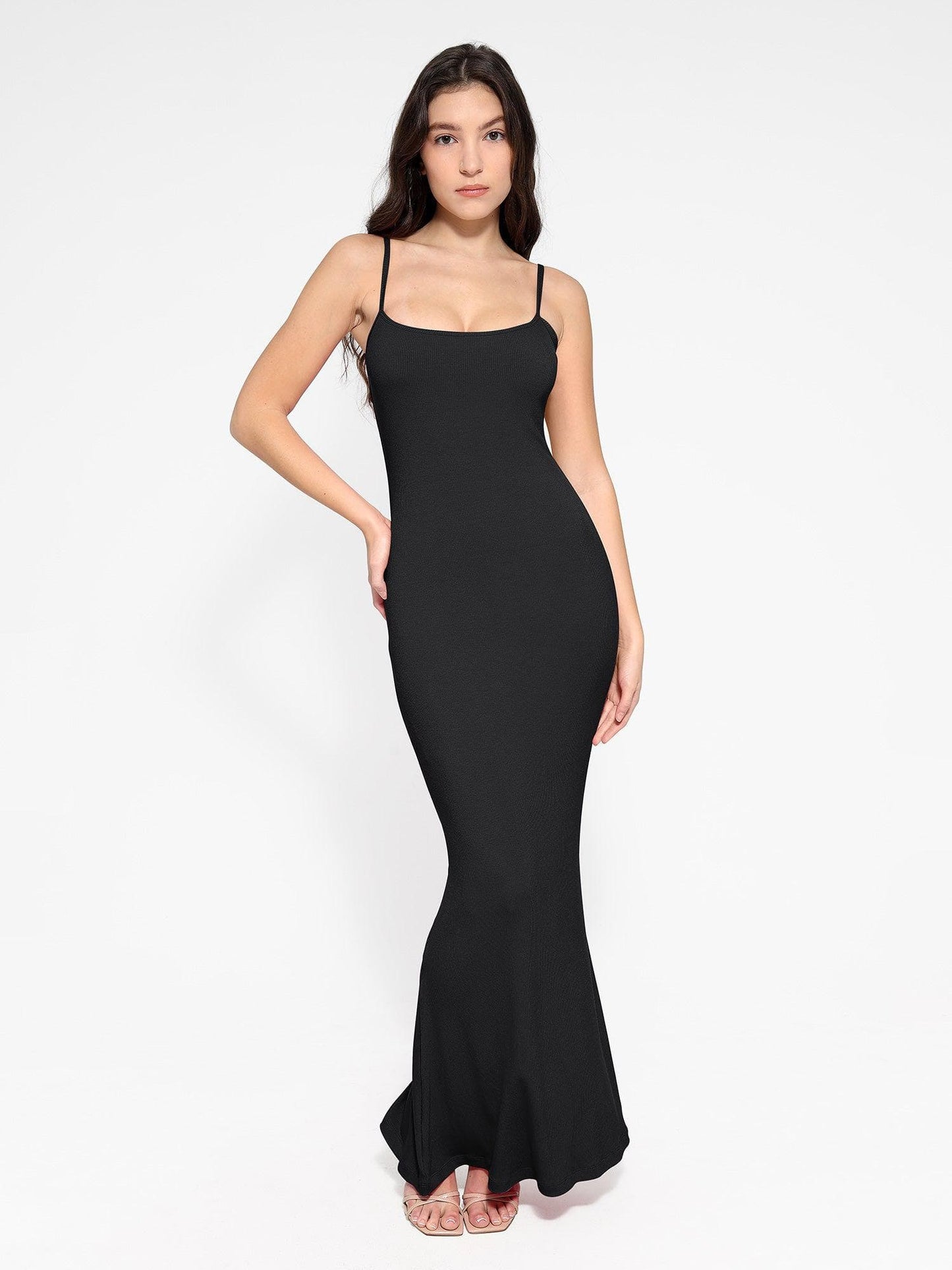 Shapewear Slip Dress Mesh Top Set