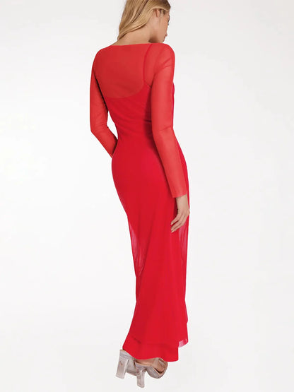 Shapewear Modal Dress Sheer Mesh Cover-Up Set