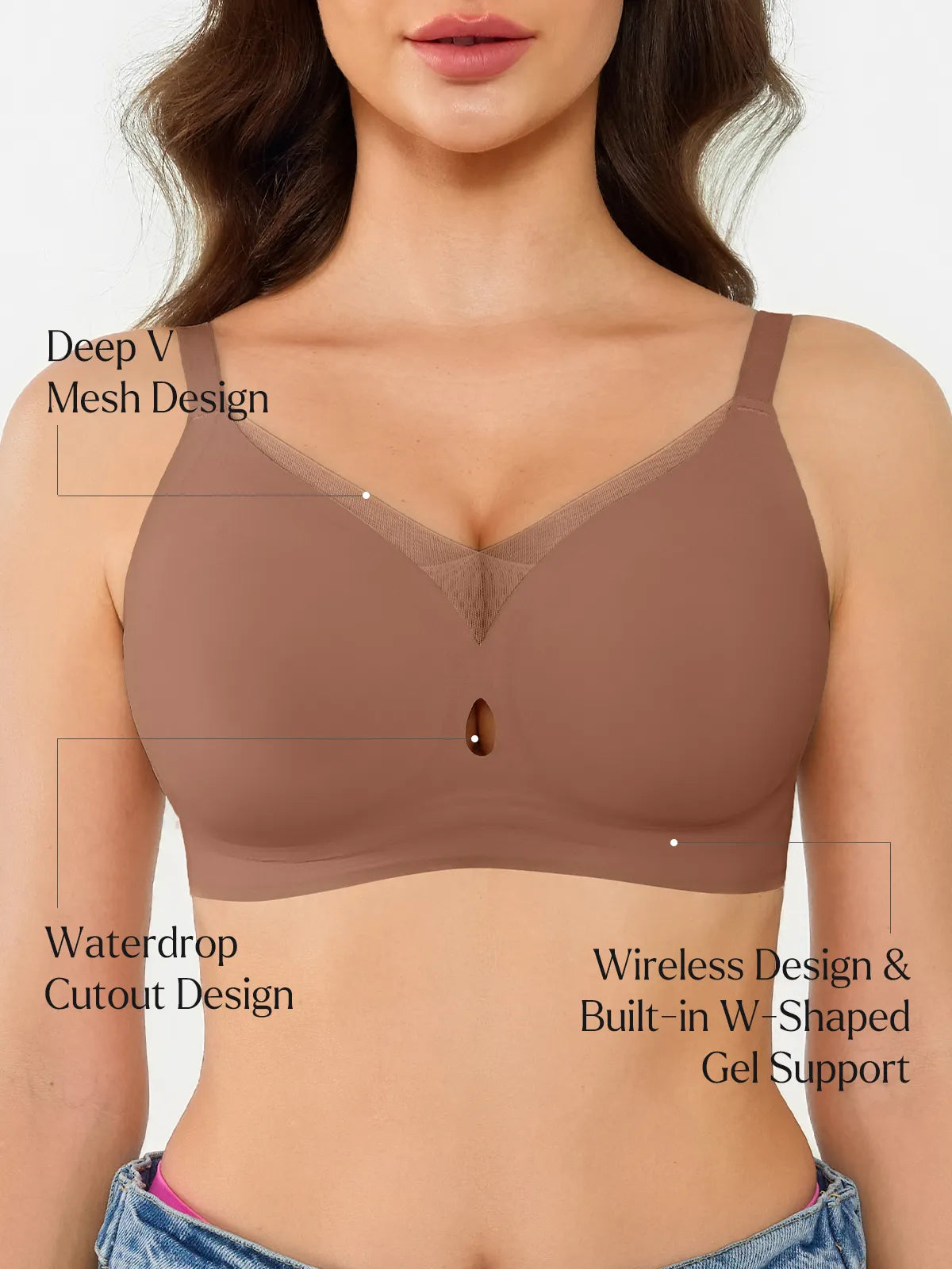 Seamless Breathable Contour Plunge Bra
