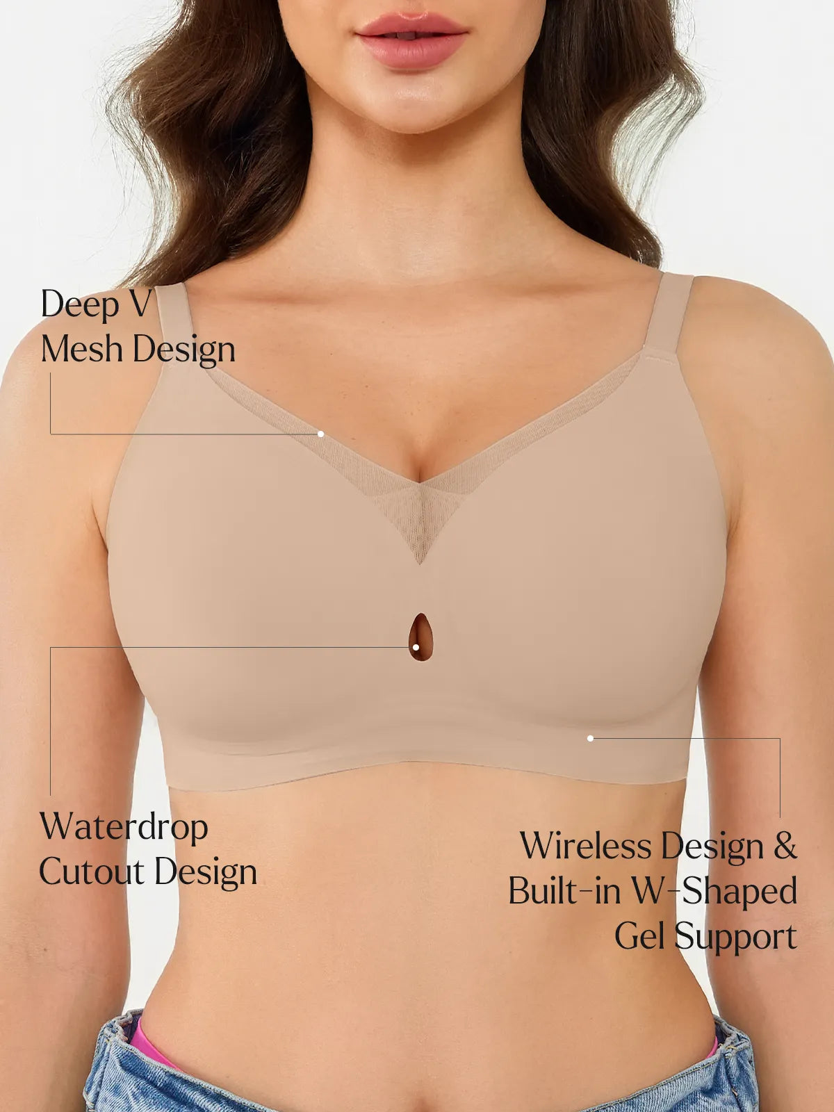 Seamless Breathable Contour Plunge Bra