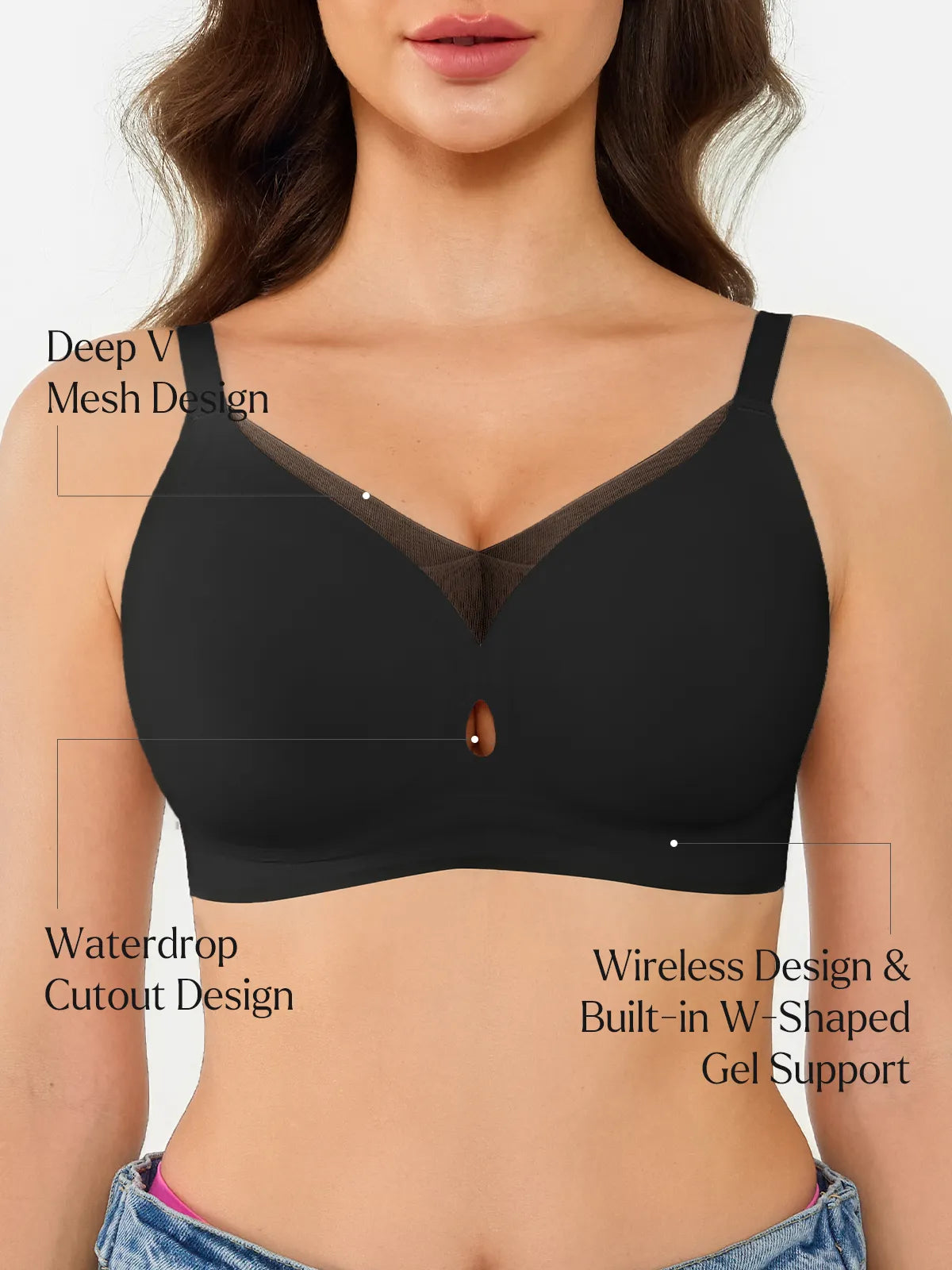 Seamless Breathable Contour Plunge Bra