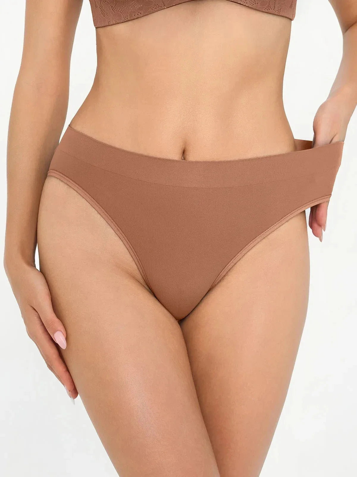 Seamless Ribbed-Waist Brief
