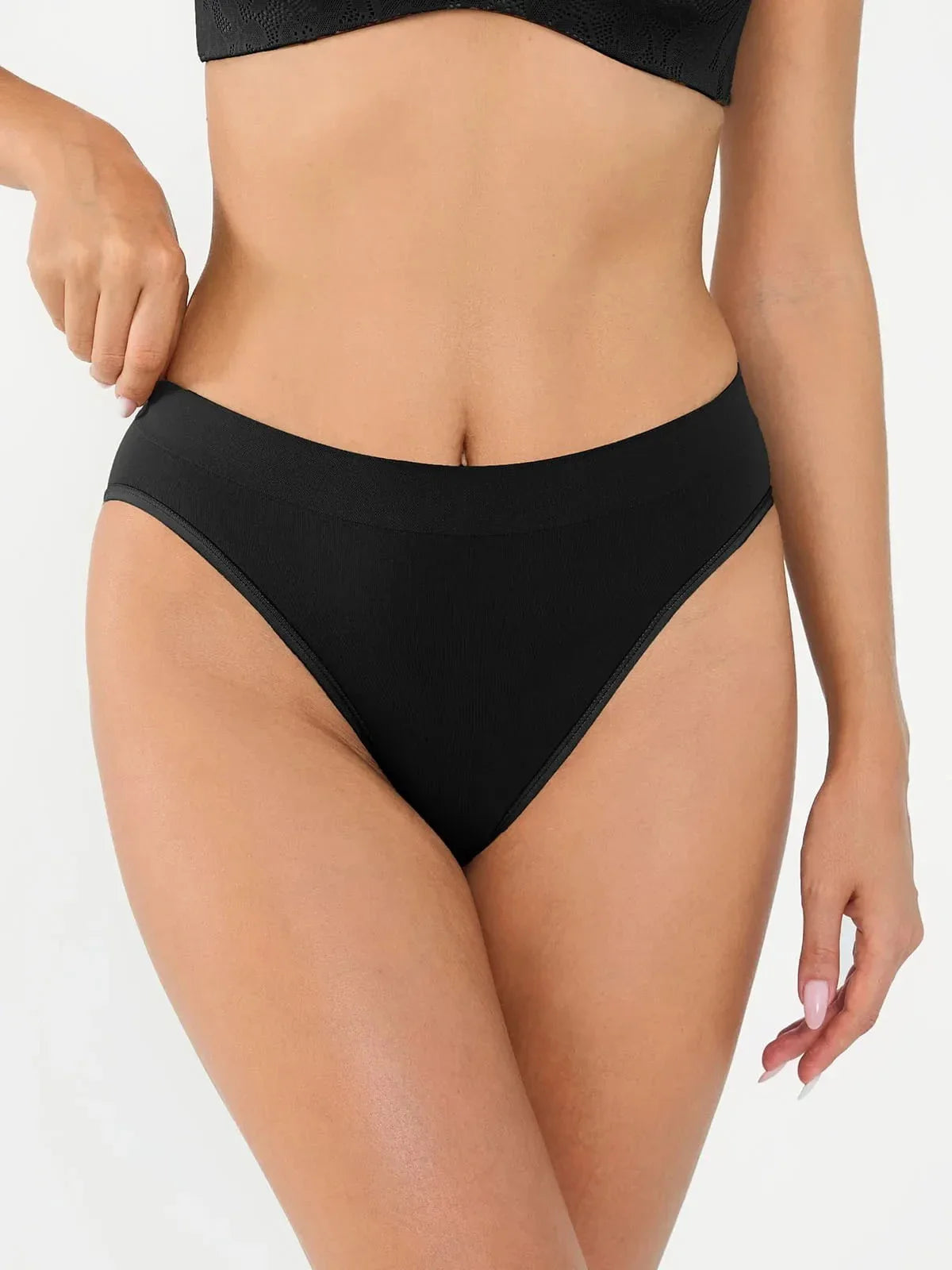 Seamless Ribbed-Waist Brief