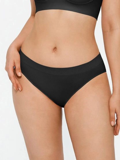 Seamless Solid Mid-Rise Brief