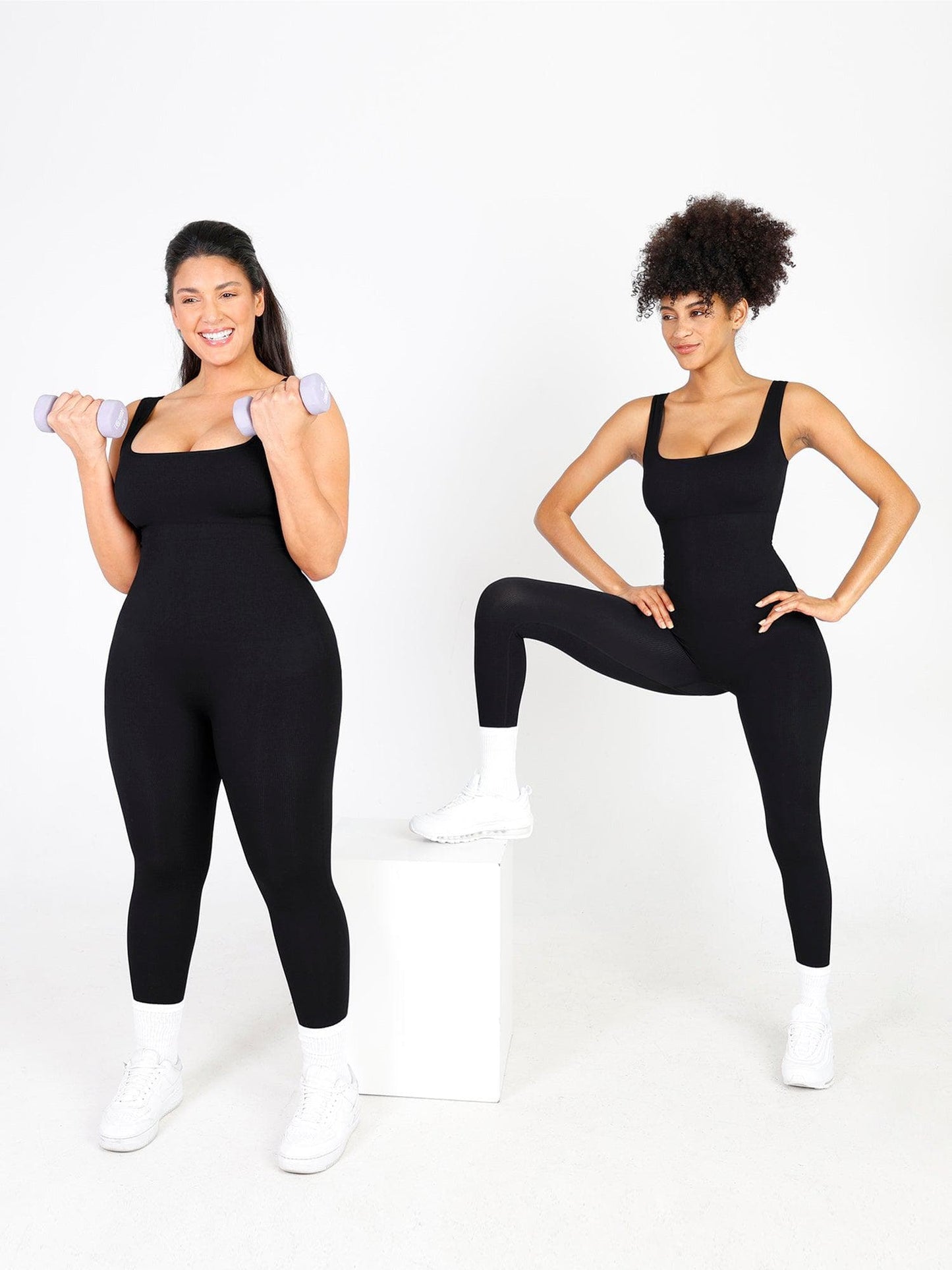 The Shapewear Jumpsuit Seamless Square Neck One Piece Sport For Insiders