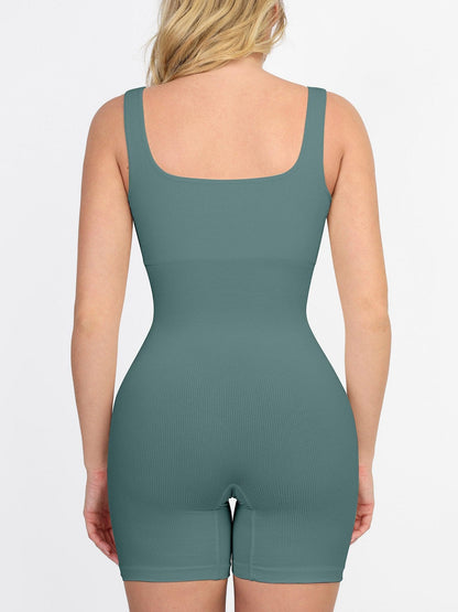 Shapewear Square Neck Seamless Smoothing Sport Romper