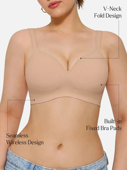 Seamless Wireless Adjustable Comfort Support Bra