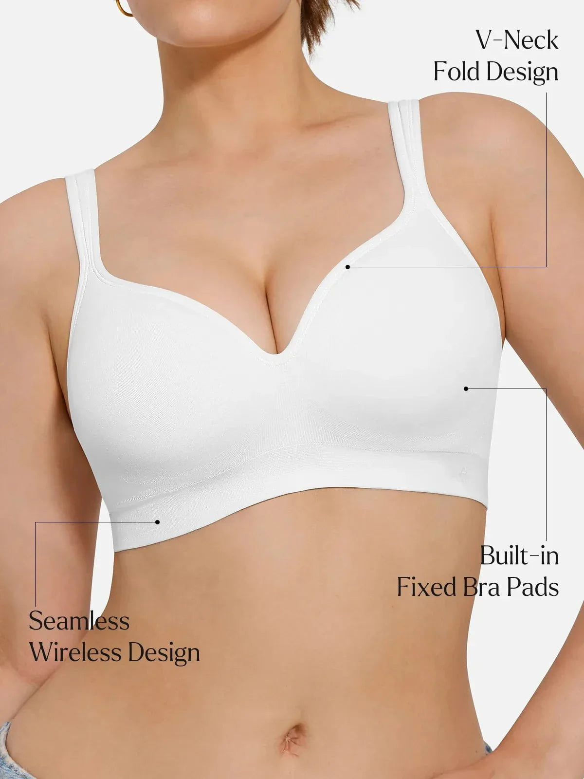 Seamless Wireless Adjustable Comfort Support Bra