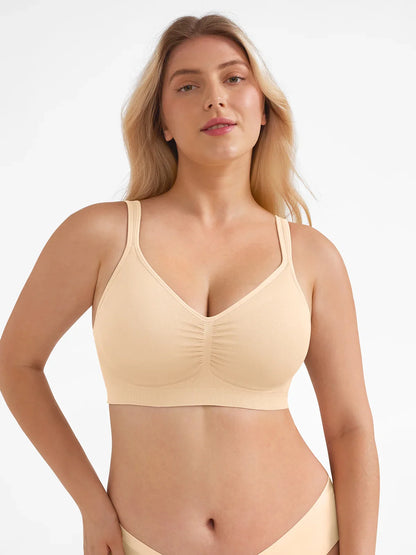 Seamless Wireless Wide-Strap Everyday Bra