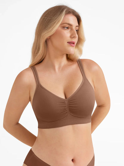 Seamless Wireless Wide-Strap Everyday Bra