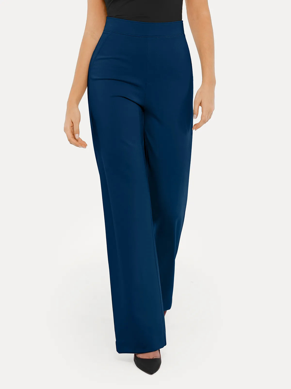 Shapewear Executive High Waisted Wide-Leg Ponte Pants