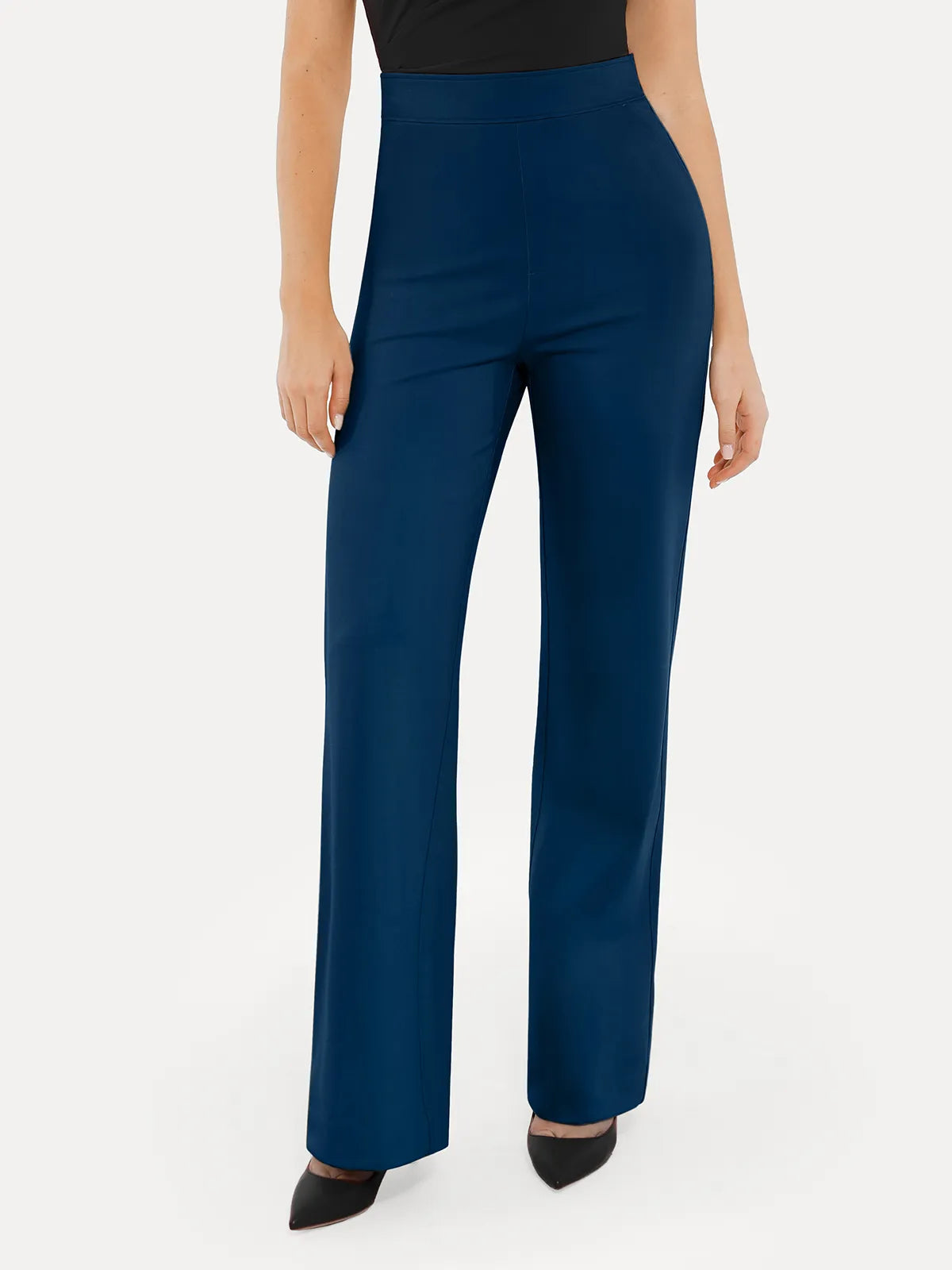 Shapewear Executive High Waisted Wide-Leg Ponte Pants
