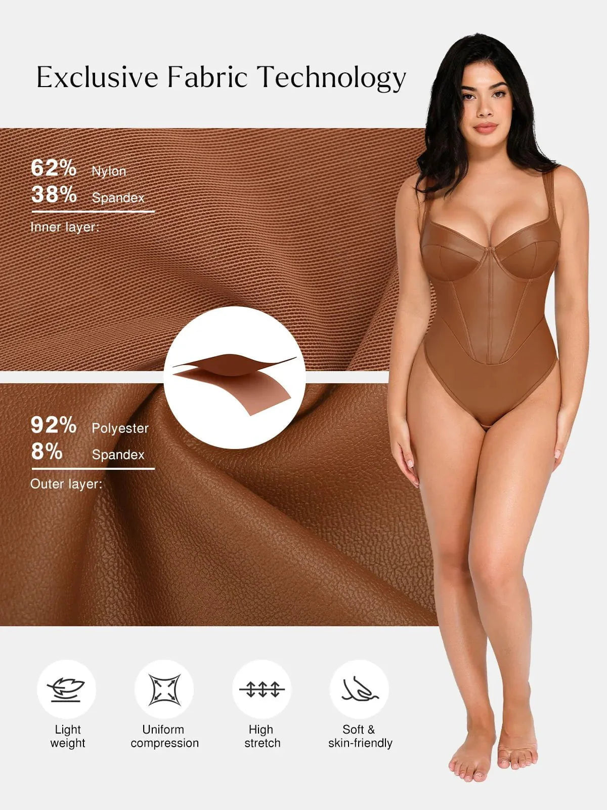 Sexy Faux Leather Corset Tank Bodysuit