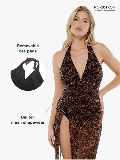 Shapewear Halter Tummy Control One Piece Swimsuit
