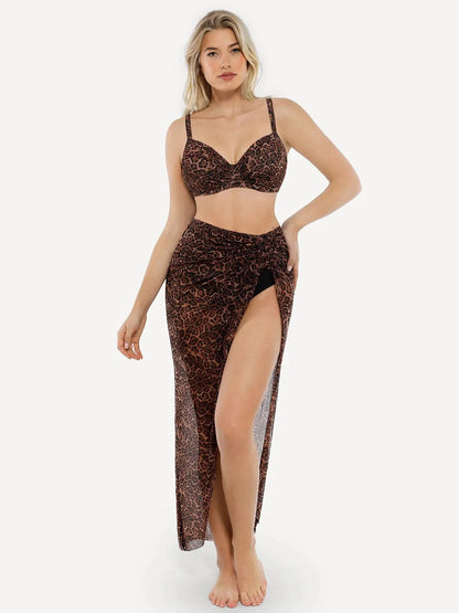 Shapewear Halter Tummy Control Swimsuit And Cover-Up Set