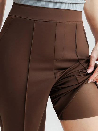 Shapewear High-Waisted Tummy Control Wide Leg Trousers