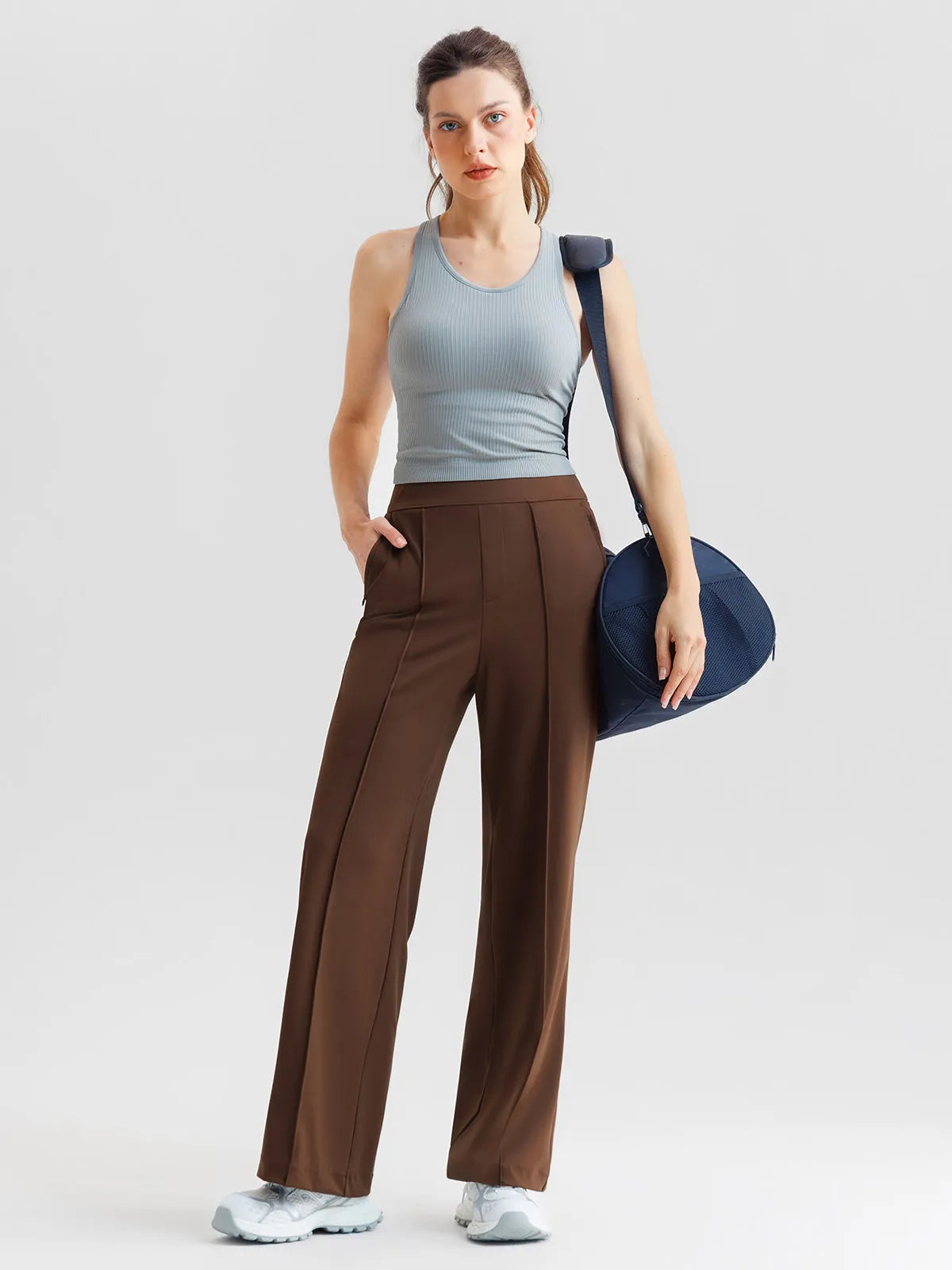 Shapewear High-Waisted Tummy Control Wide Leg Trousers