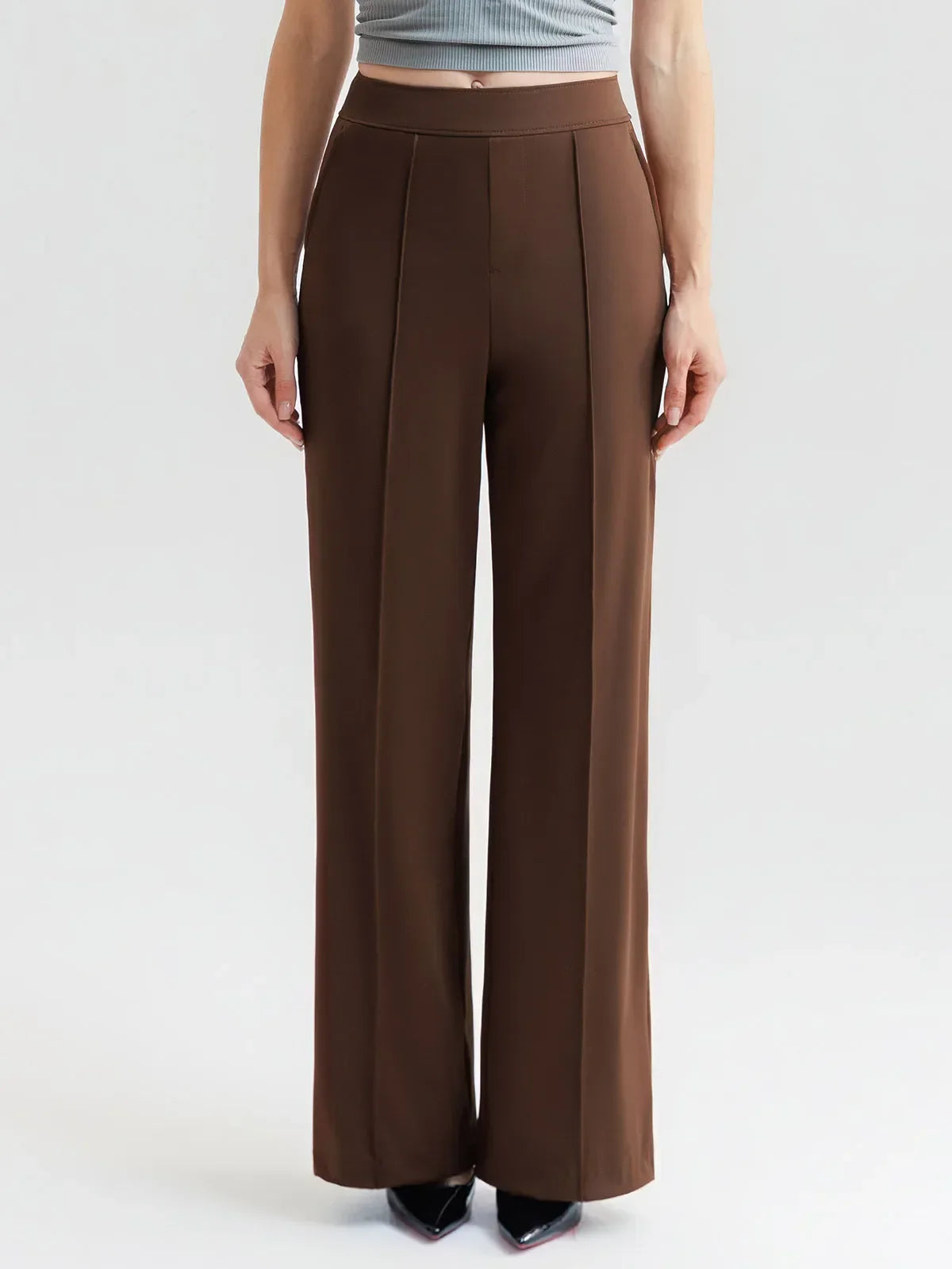 Shapewear High-Waisted Tummy Control Wide Leg Trousers