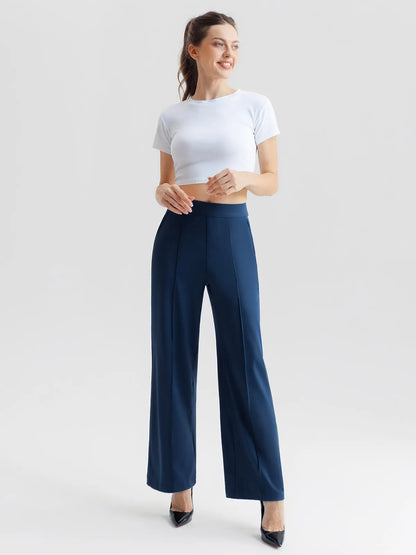 Shapewear High-Waisted Tummy Control Wide Leg Trousers