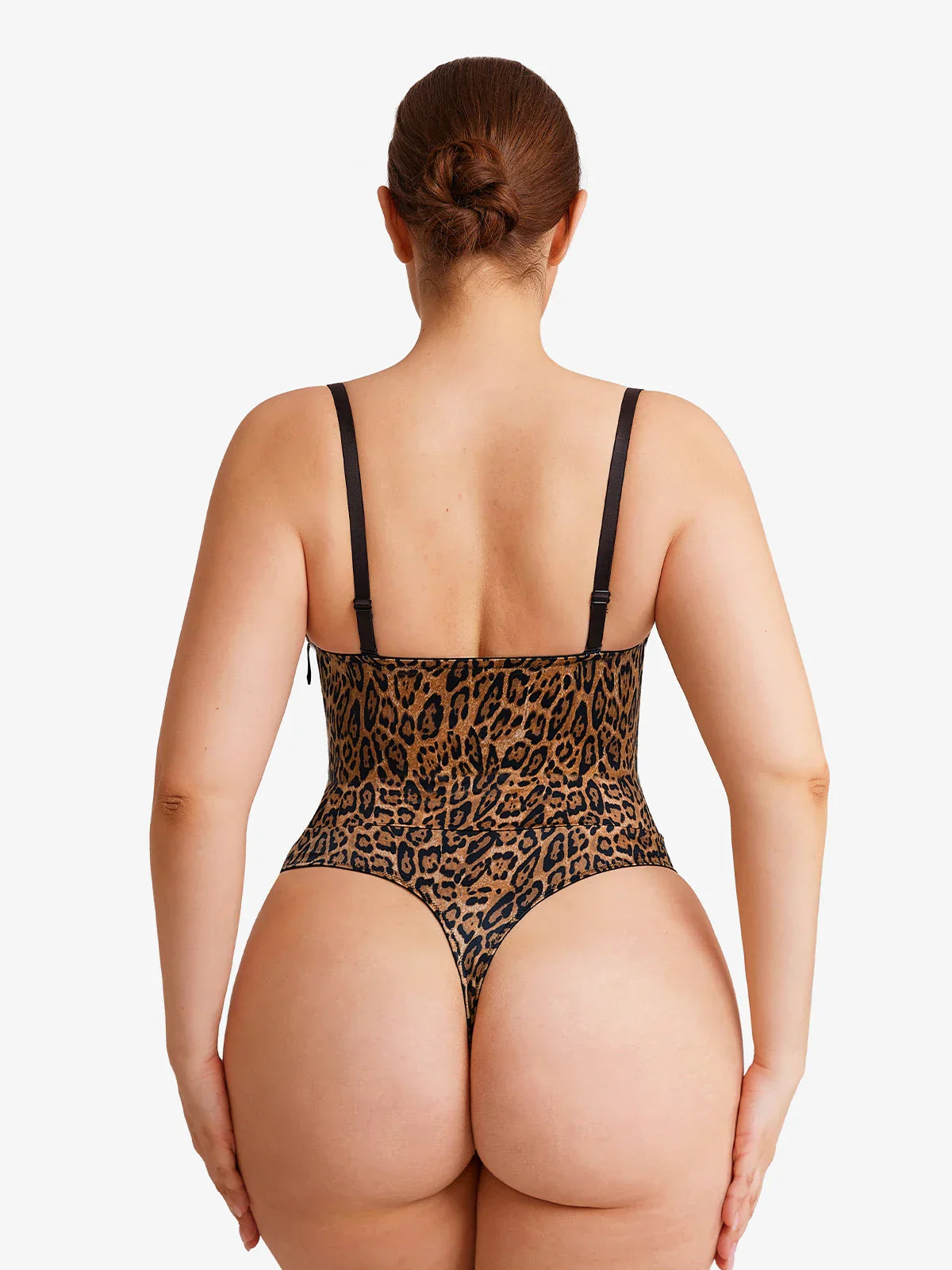 Shapewear Lace-Up Corset Bodysuit with Removable Straps