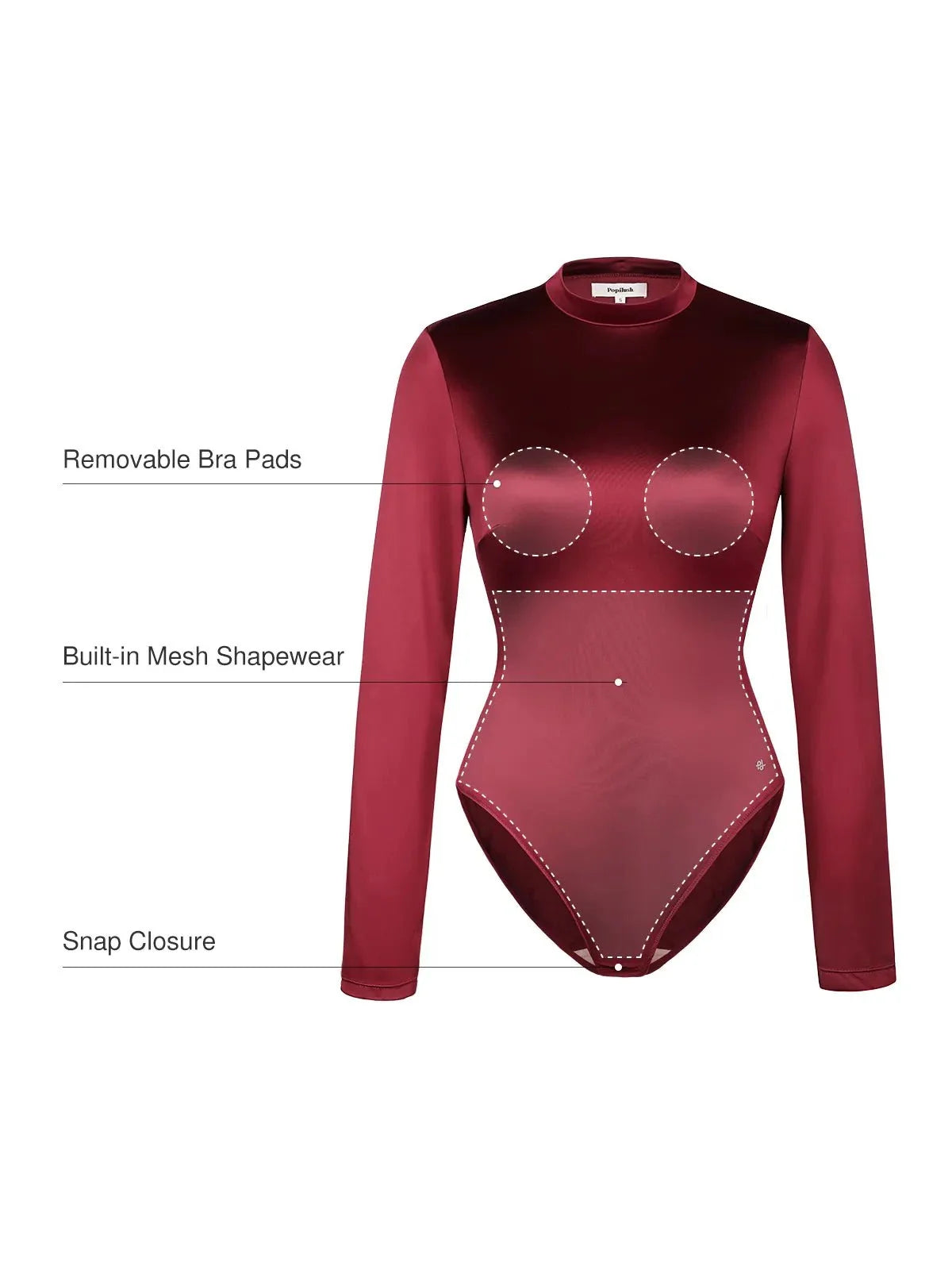 Shapewear Printed High-Waist Tummy-Control Bodysuit