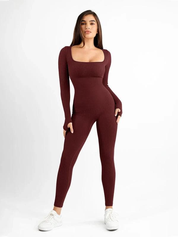 Shapewear Seamless Long Sleeve & Square Neck Sleeveless Jumpsuits
