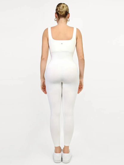 Shapewear Seamless Square Neck Tank Workout Jumpsuit