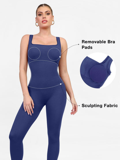 Shapewear Seamless Long Sleeve & Square Neck Sleeveless Jumpsuits