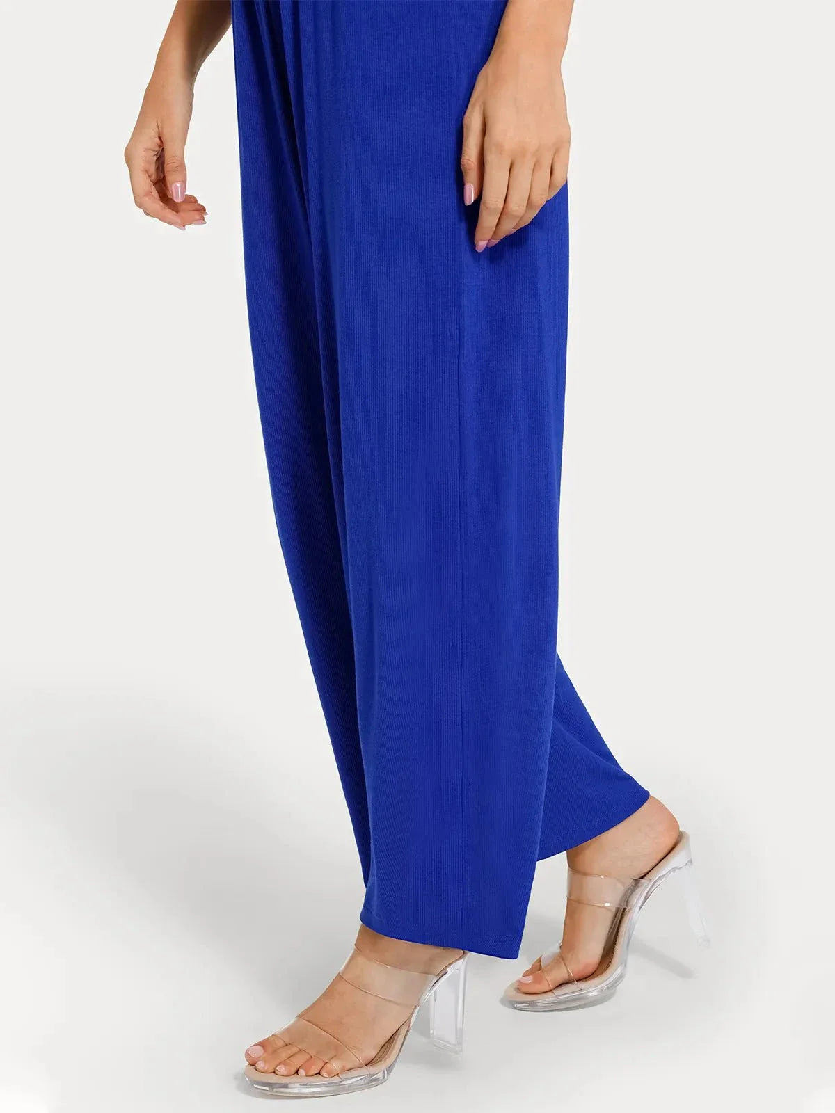 Shapewear Square Neck Tummy Control Wide Leg Jumpsuit