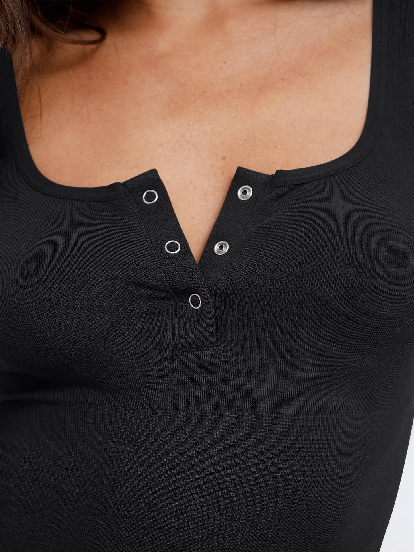Soft Modal Seamless Henley Tank Bodysuit