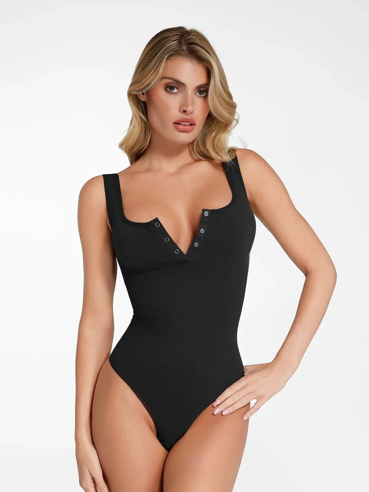 Soft Modal Seamless Henley Tank Bodysuit