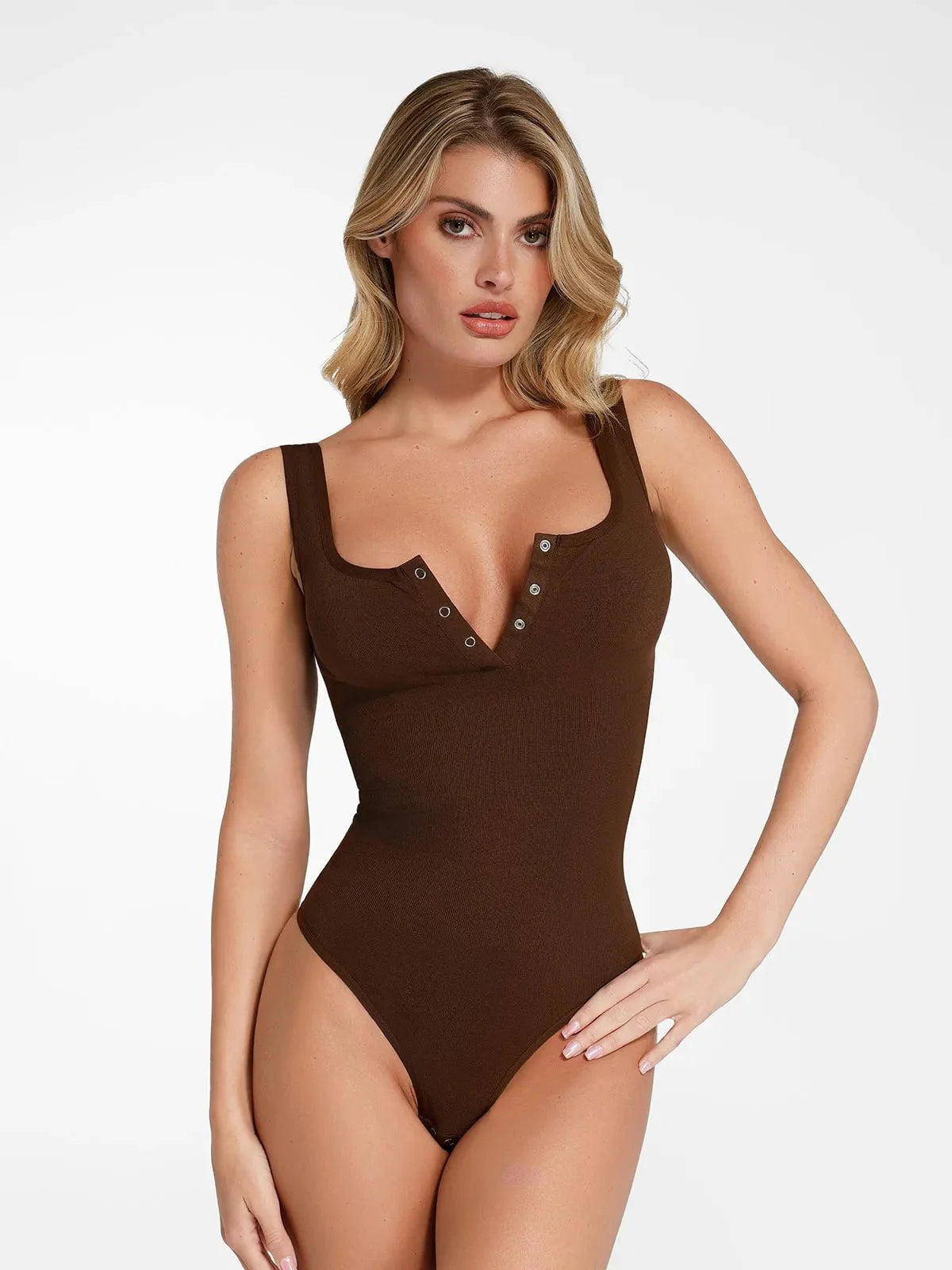 Soft Modal Seamless Henley Tank Bodysuit
