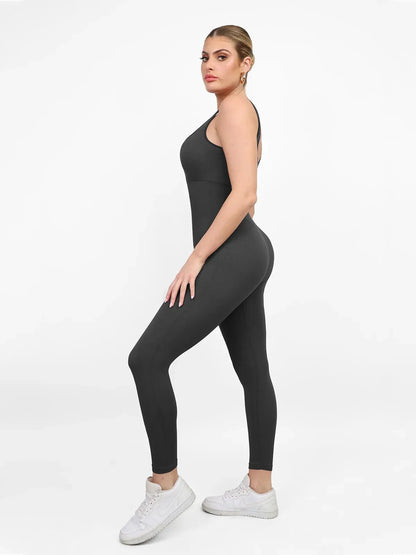 Shapewear Seamless Square Neck Butt Lift Workout Jumpsuit
