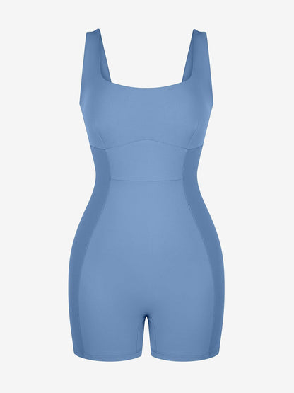 The Shapewear Romper Square Neck Patchwork For Insiders