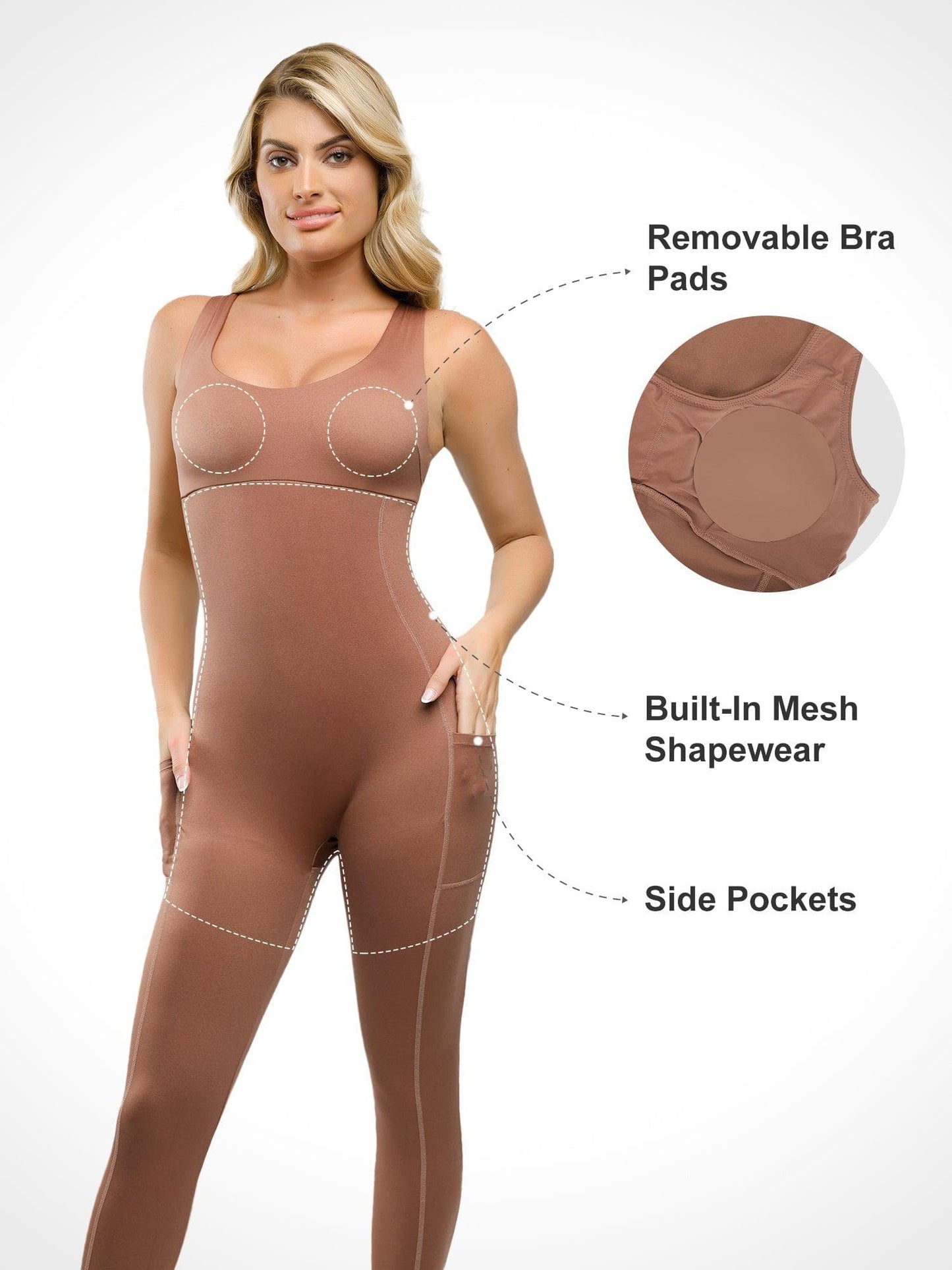 The Shapewear Jumpsuit U-Neck One Piece Thigh Slimming For Insiders