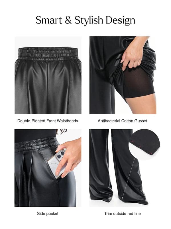 Velvet Wide-Leg Sculpting Trousers